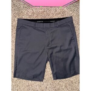 Alfani Mens Stretch Flat Front Shorts Gray Size 34 Golf Style Shorts‎